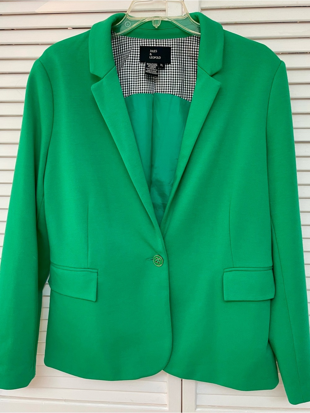 Jules & Leopold Green Single-Button Blazer